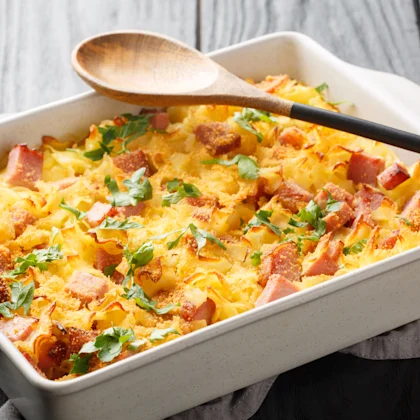 Cheese and Ham Pasta Bake
