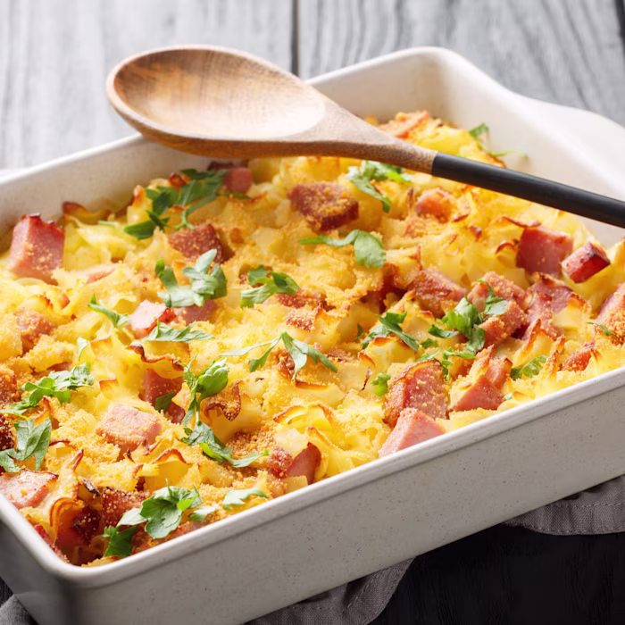 Cheese and Ham Pasta Bake