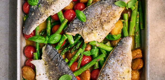 sea bass traybake recipe