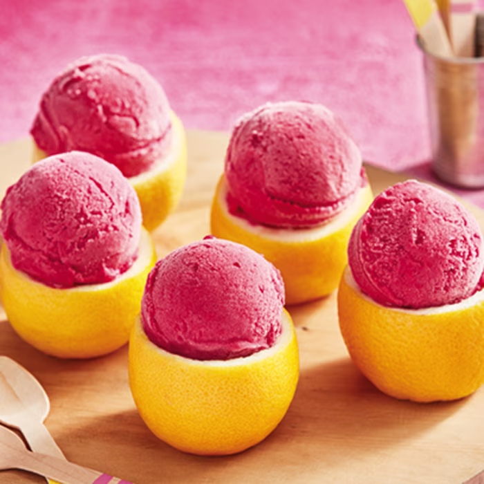 Lemon Sorbet Cups