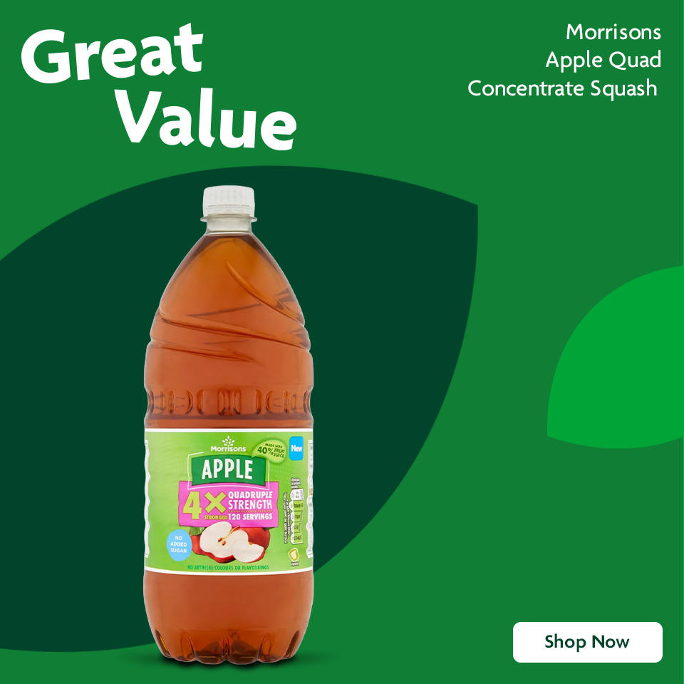 Morrisons Apple Juice Promotional banner