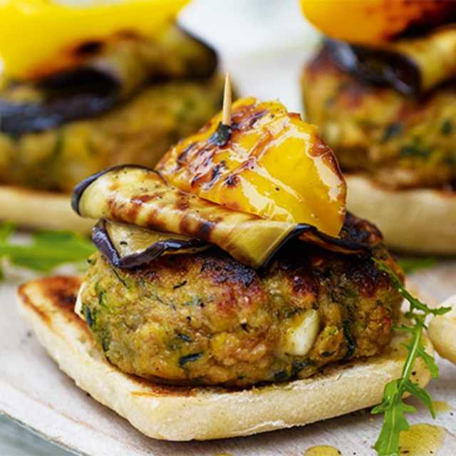 Halloumi and Courgette Burgers