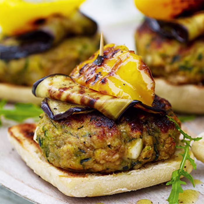 Halloumi and Courgette Burgers