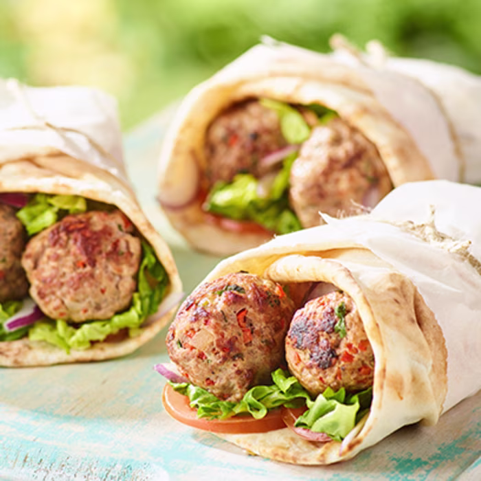 Mediterranean Meatball Gyros