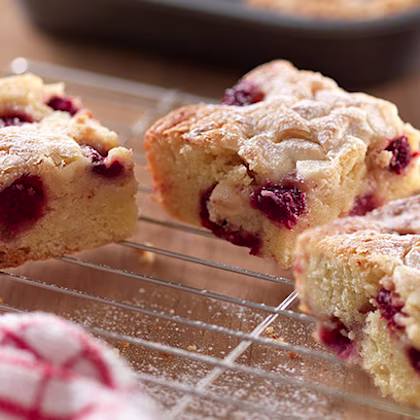 White Chocolate and Raspberry Brownies (Blondies)
