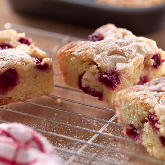 White Chocolate and Raspberry Brownies (Blondies)