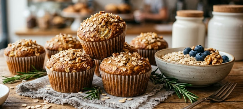 Banana and Oat Muffins