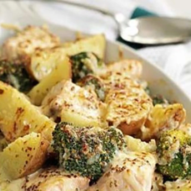 Salmon, Broccoli & Potato Bake