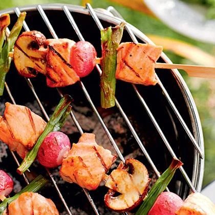 Teriyaki Salmon Skewers