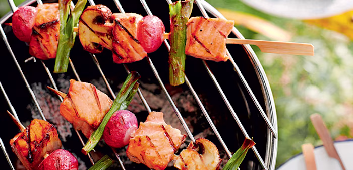 BBQ honey chicken skewers