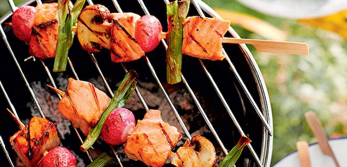 BBQ honey chicken skewers