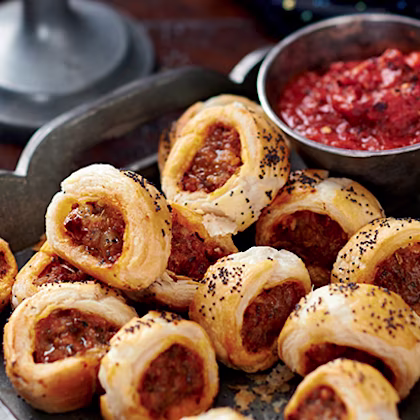 Chorizo Bites with Spicy Dipping Sauce