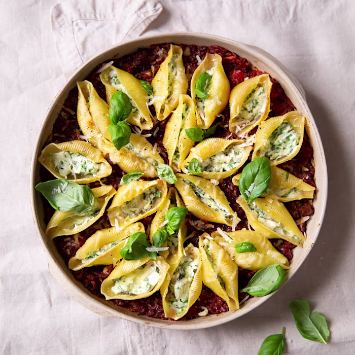 Lamb & Mushroom Blend Stuffed Pasta Bolognese