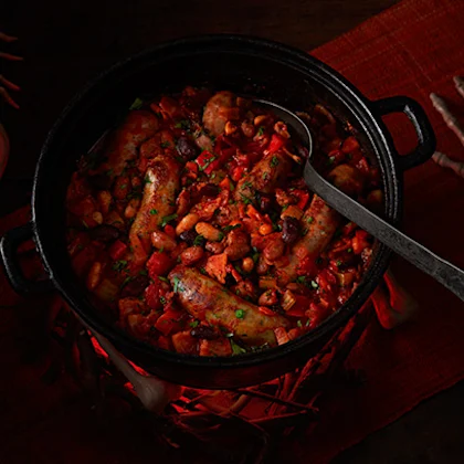 Campfire-style Baked Beans and Sausage Casserole