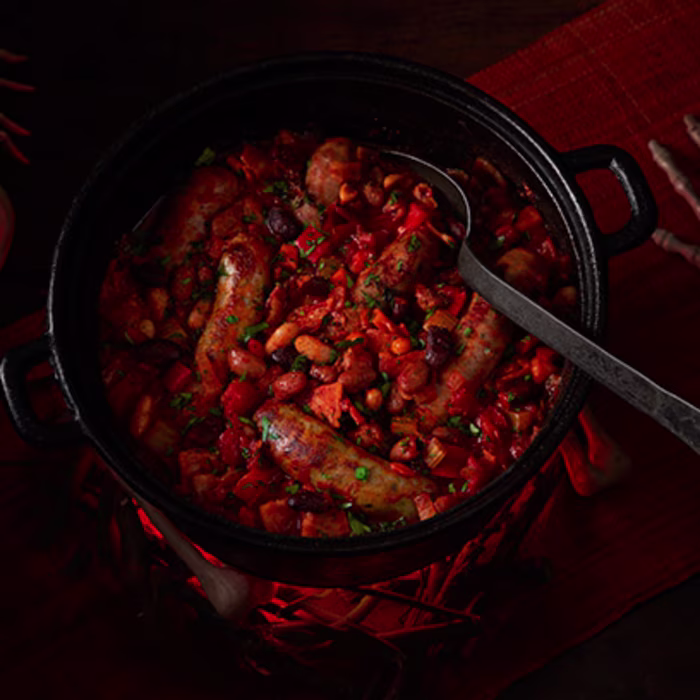 Campfire-style Baked Beans and Sausage Casserole