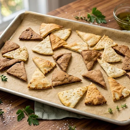 Baked Pitta Triangles