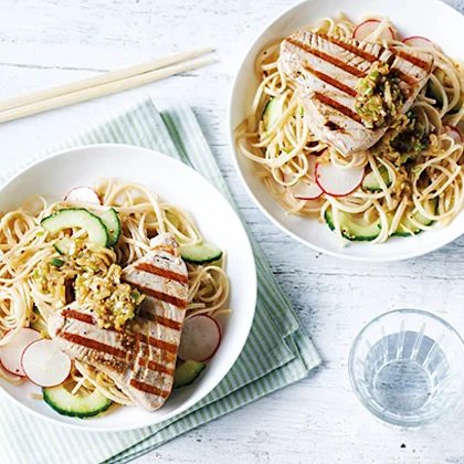 Seared Tuna with Noodle Salad