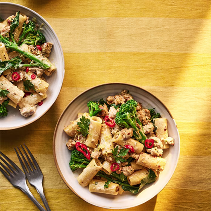 Sausage, Broccoli And Chilli Rigatoni