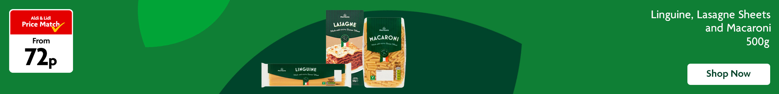 Morrisons Pasta Promotional Banner