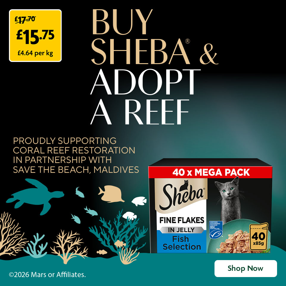 Sheba cat food promotional banner