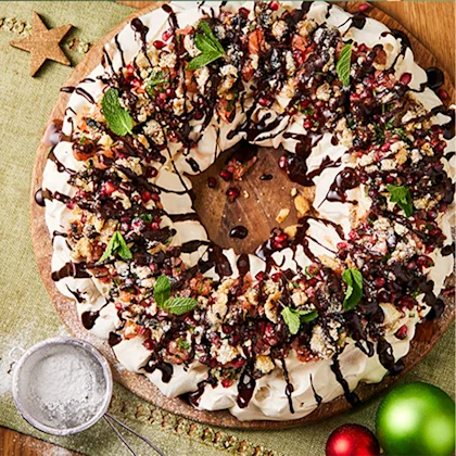 Affogato Pavlova Wreath