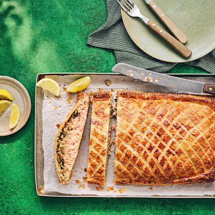Salmon Puff Pastry Pie