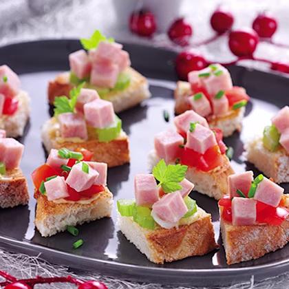 Tasty Ham Canapés
