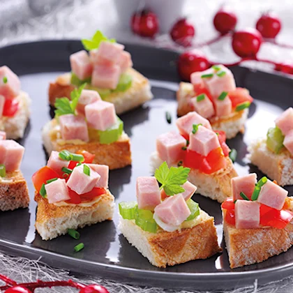 Tasty Ham Canapés