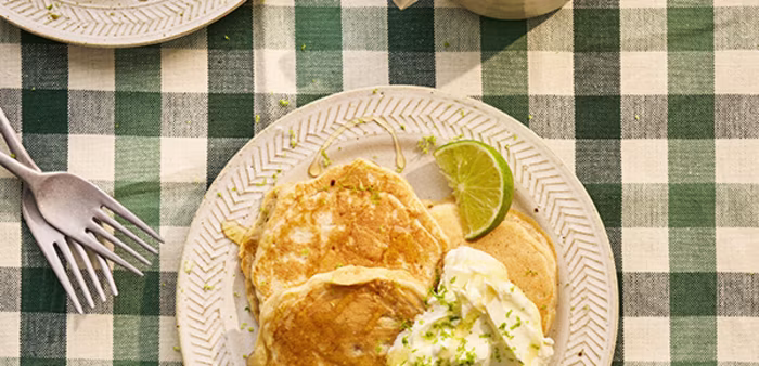 grated apple pancakes with brown sugar yogurt