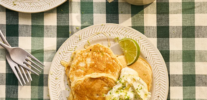 grated apple pancakes with brown sugar yogurt