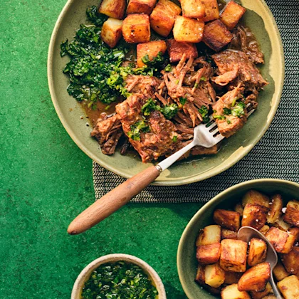 Slow-Cooked Beef Brisket with Chimichurri