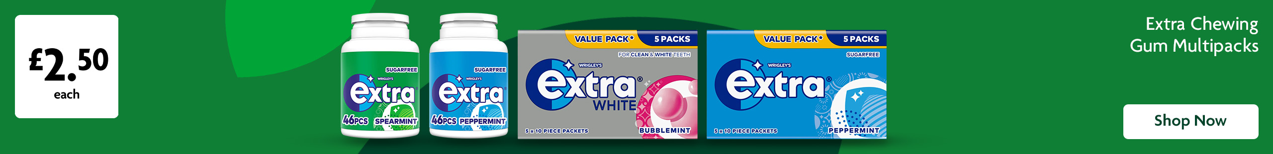 Chewing gum promotional banner