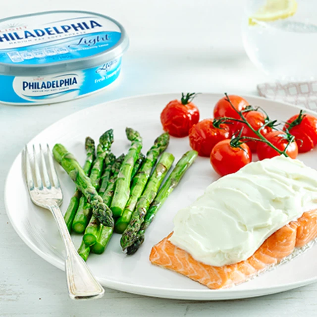 Philadelphia Topped Baked Salmon