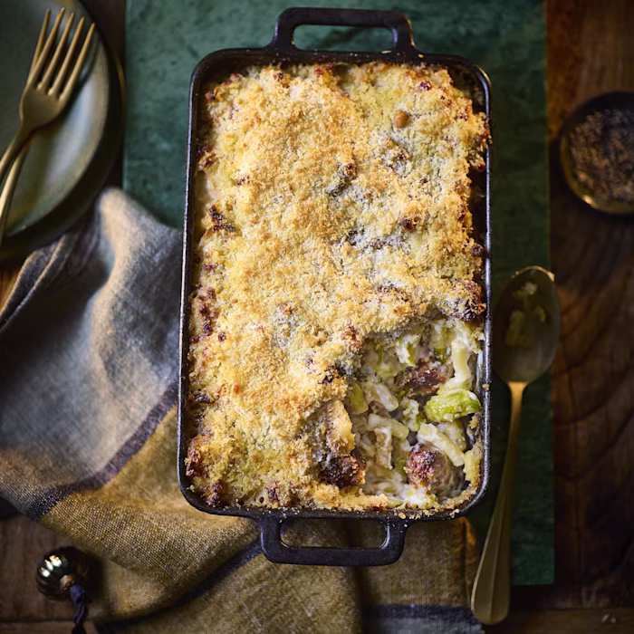 Sausage & Sprout Mac 'n' Cheese