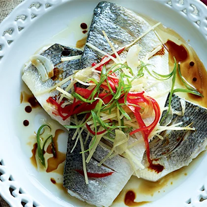 Chilli and Ginger Steamed Sea Bass