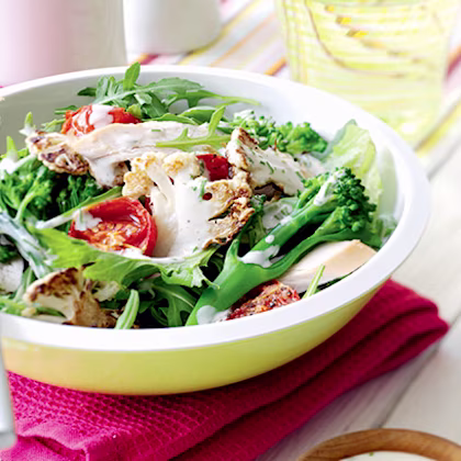 Blackened Cauliflower and Chicken Salad