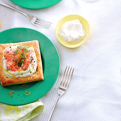 Open Salmon Tarts