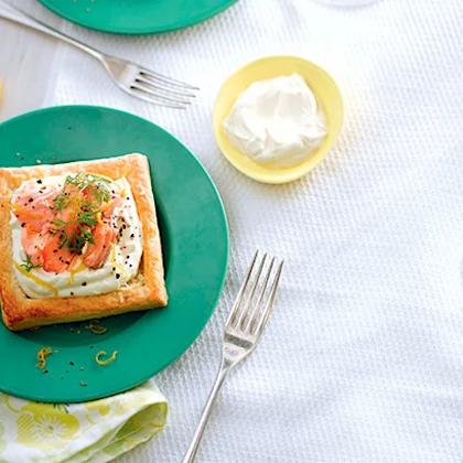 Open Salmon Tarts