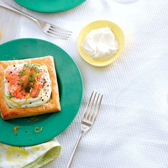 Open Salmon Tarts