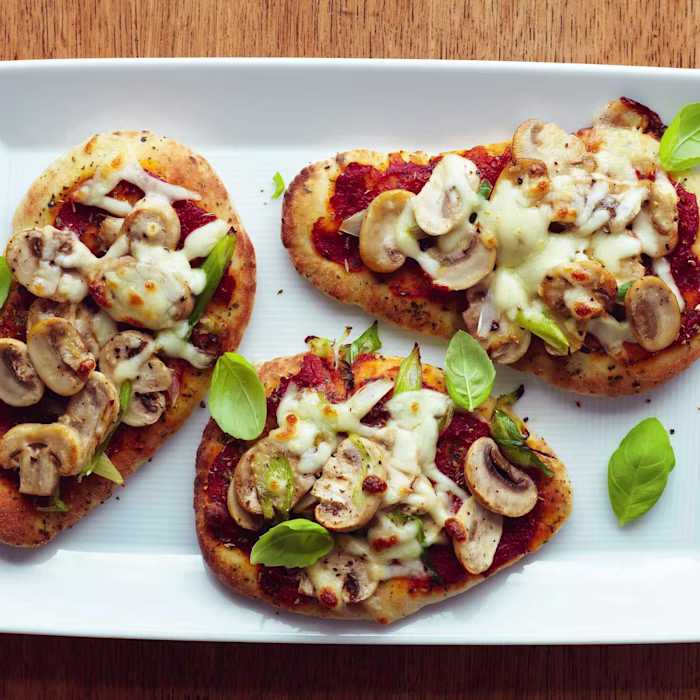 Mushroom Pizza Naans