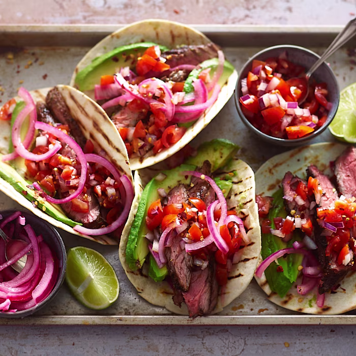 Steak Tacos with Creamy Avocado