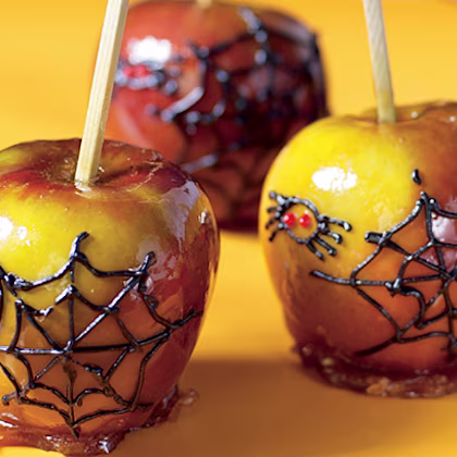 Spider Toffee Apples