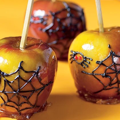 Spider Toffee Apples