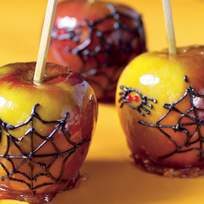 Spider Toffee Apples
