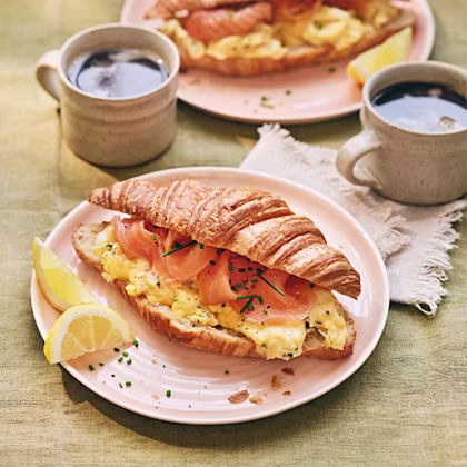 Smoked Salmon & Scramble-Stuffed Croissants