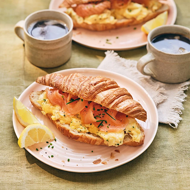 Smoked Salmon & Scramble-Stuffed Croissants