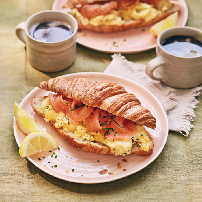 Smoked Salmon & Scramble-Stuffed Croissants