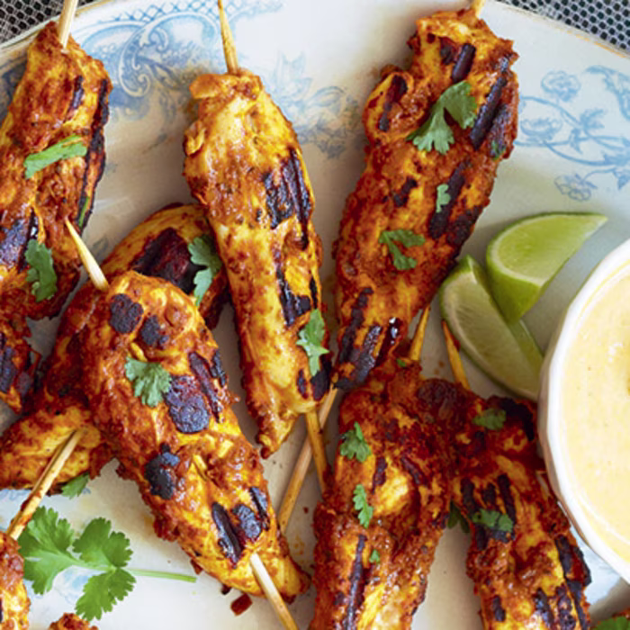 Coronation Chicken Sticks with Spicy Mango Dip