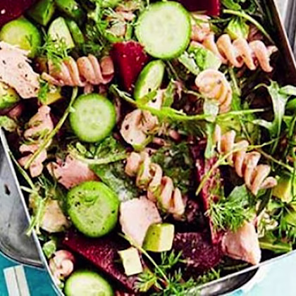 Scandi Beetroot & Salmon Pasta