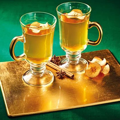 Warm and Fuzzy Mulled Apple Juice